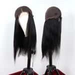 HEFEI VAST 13x4 straight lace front human hair wig pre plucked with baby hair 12a brazilian remy human hair lace closure wig