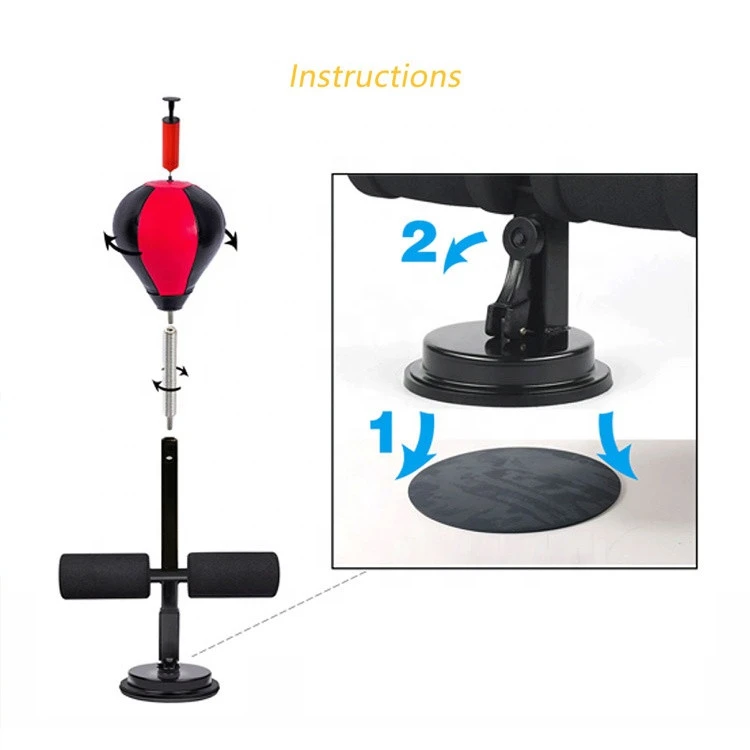 Height Adjustable Double Suction Cup Sit-up Boxing Speed Ball