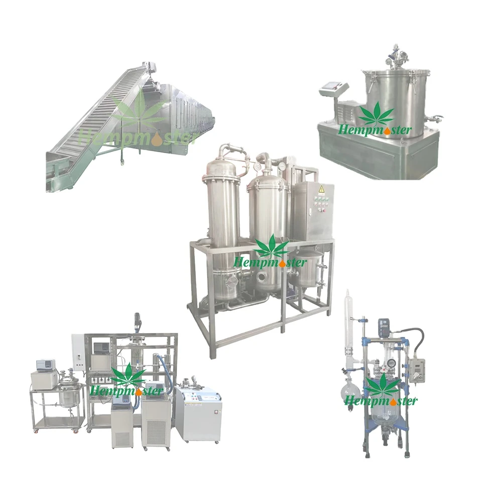 hemp herb cbd oil bho closed loop extractors whole process  machines hemp harvester from biomass to oil