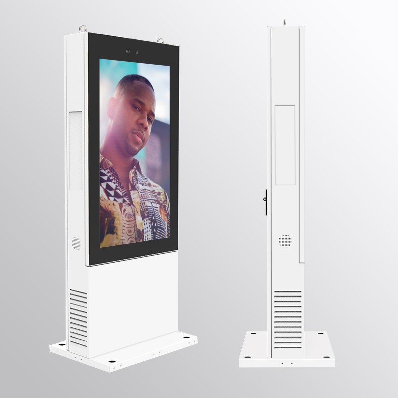 high brightness network 70 inches tv kiosk touch screen floor free digital standing ad player outdoor lighting signage stand