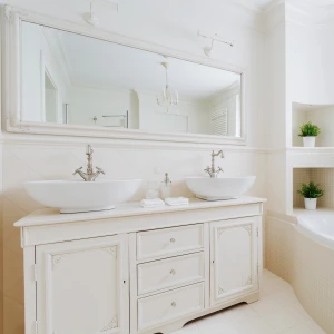 High End Modern Design Floor Mounted Furniture Bathroom Vanities With Double Washbasin Sink Counter Top Samll Base Cabinet