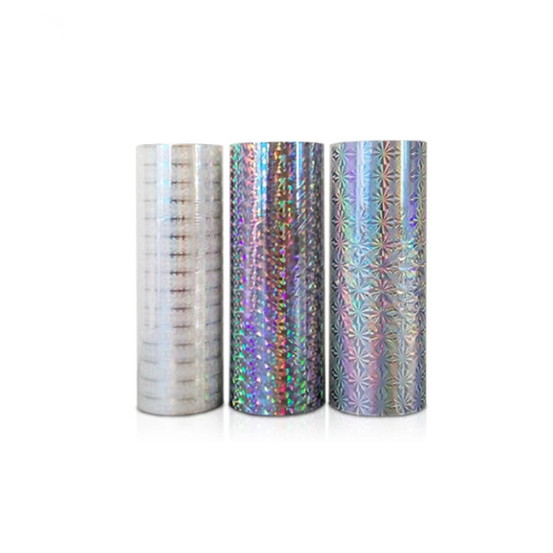 High glitter iridescent rainbow metalized polyester film / holographic embossing metalized PET film