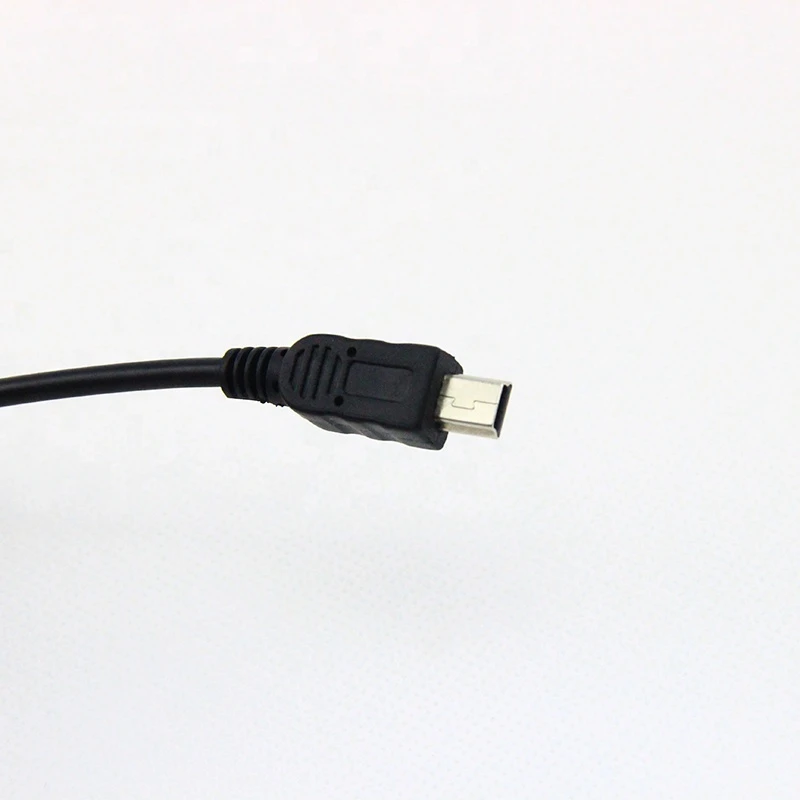 High Quality 1.0 Meter Black RS232 DB9 to Mini USB Cable Pure Copper 4X26AWG Braided Wire OD 4.0mm