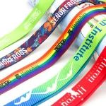 high quality custom logo sublimation ribbon polyester webbing