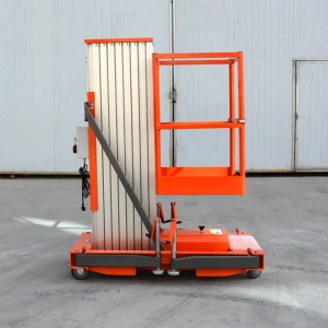 High quality electric aluminum alloy telescopic man lift platform aerial working platform lift