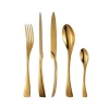 High quality flatware spoon knife and fork cutlery stainless steel rose gold cutlery set