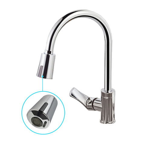 high quality kitchen faucet mixer tap nickel sensor motion pull out