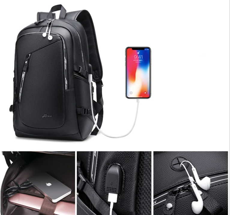 High quality leather popular sport fashion outdoor waterproof folding business PU travel backpack