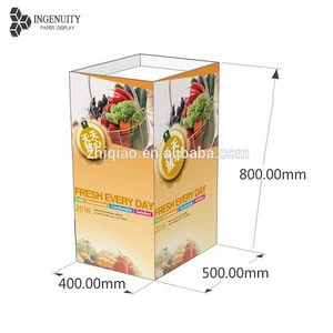 High quality low price professional design paper square pile supermarket shipping promotional paper shelf
