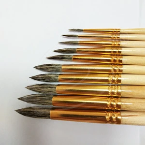 High quality professional squirrel hair watercolor artist paint brush