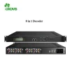 High Reliability 8 in 1 IP Input ASI Convert to CVBS Decoder Free to Air