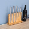 High sales handmade bamboo double sided magnetic knife block