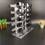 HJ 1 PC 29x32cm Transparent Two Row Sunglasses Rack 10 Pairs Glasses Plastic Frame Holder Display Stand
