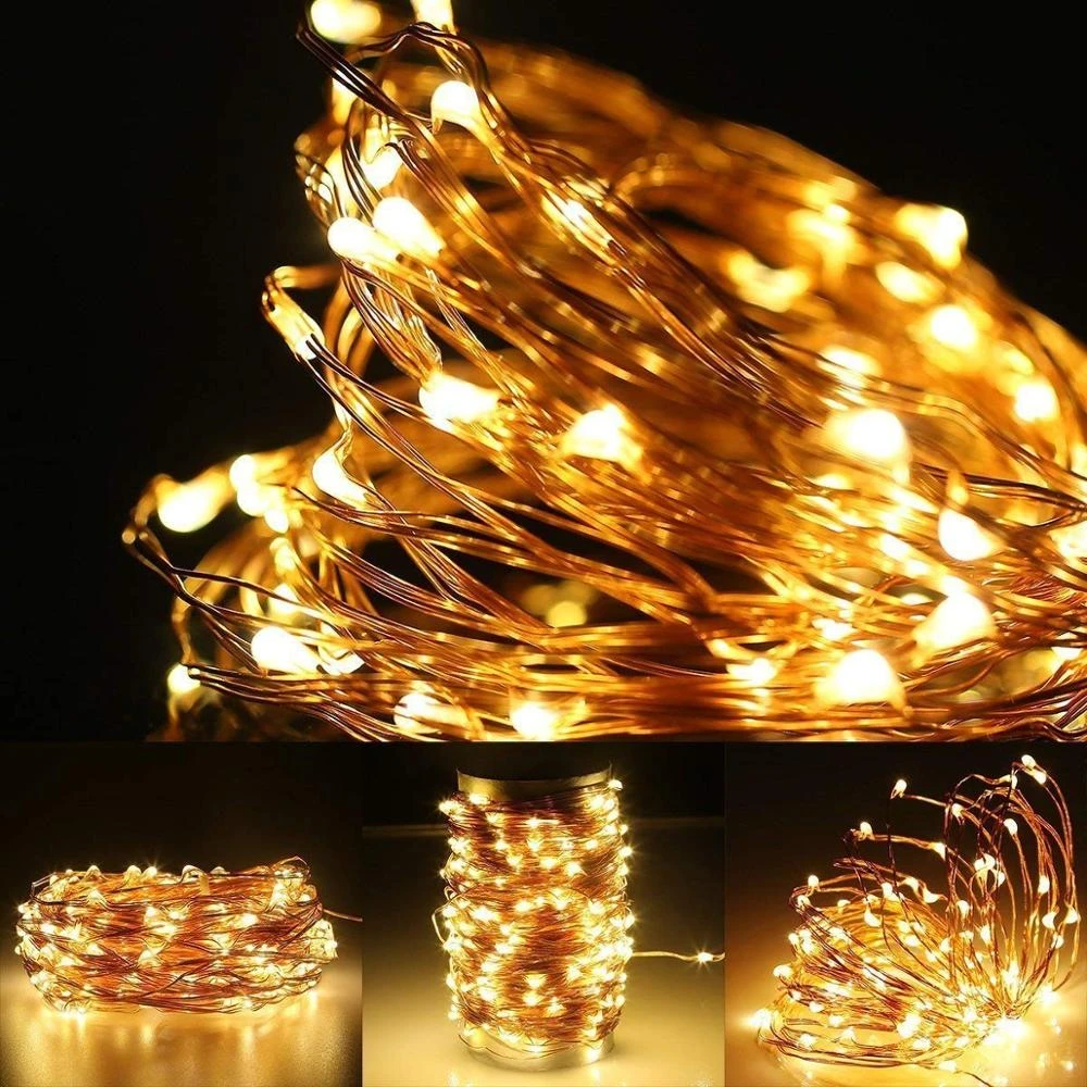 Holiday USB Copper Wire Outdoor Fairy Xmas Garland Party Wedding String Lights