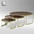 Import home goods hot sale designer metal leg coffee table round wood modern luxury coffee table set from China