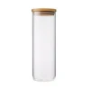 Home goods sealed air tight glass jar with bamboo lid