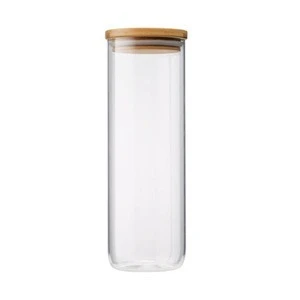 Buy Home Goods Sealed Air Tight Glass Jar With Bamboo Lid from Shijiazhuang  Hengzhu Import & Export Co., Ltd., China
