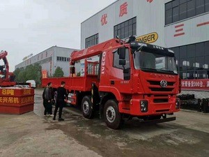 Hongyan 8*4 Mobile Transport Mounted Lifting Truck Cranes