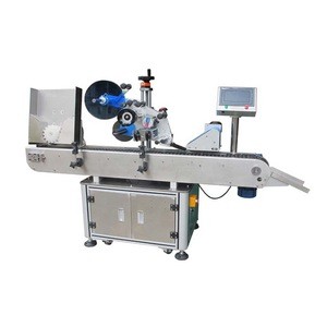 horizontal sticker label automatic labeling machine for lip balm/wax crayons