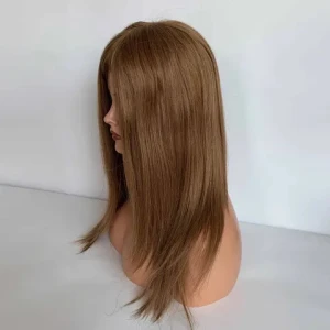 Hot Factory Wholesale Prices Top Quality Full Hand Tied Human Unprocessed Virgin Russian Hair Silicone Mono Base PU Medical Wigs