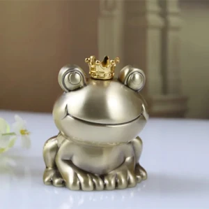 Hot Metal Craft Frog Shape Piggy Bank Creative Products Gift Items Money Box