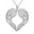 Import Hot New Fashion silver necklaces&amp; pendants Angel Heart Wings big necklace wedding from China
