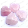 Hot sale 25mm rose quartz heart shape loose gemstone beads for jewelry pendants/charms