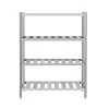 Hot sale 4 tiers layers level stainless steel stacking racks storage shelves for kitchen supermarket shops warehouse