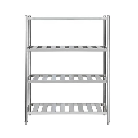 Hot sale 4 tiers layers level stainless steel stacking racks storage shelves for kitchen supermarket shops warehouse