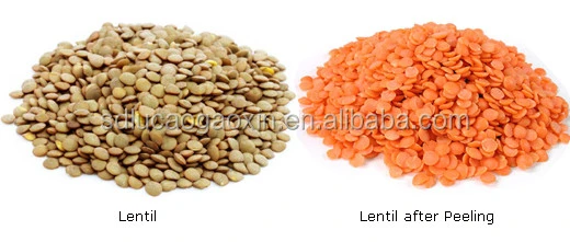 Hot sale complete red lentil cleaning peeling splitting processing machine