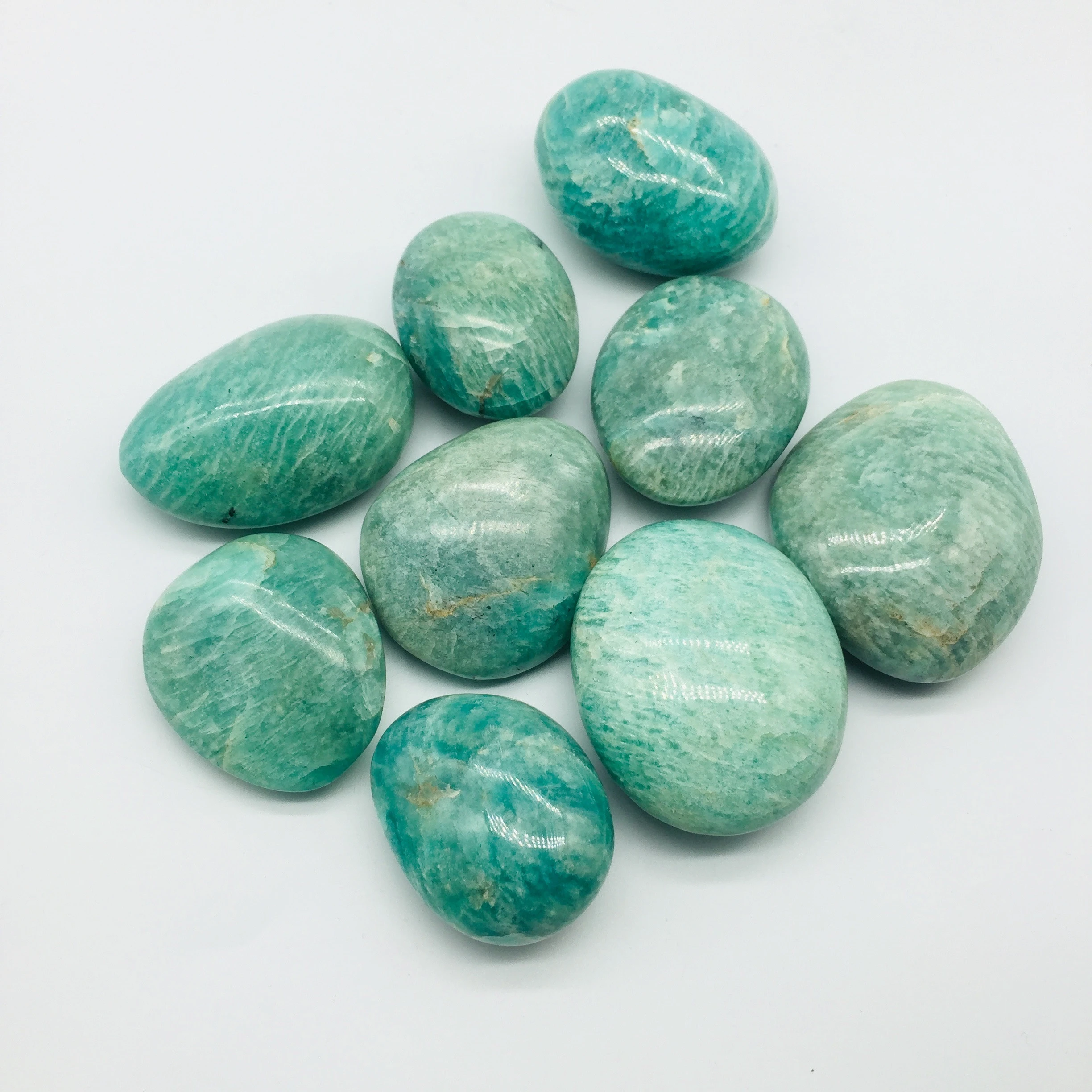 Hot Sale Natural Amazonite Tumble Stone Polished For Healing