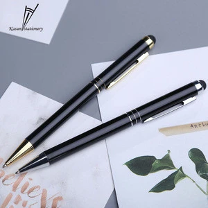 Hot sale twist custom pen metal stylus ball pen with touch screen