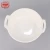 Hot Sale White Ceramic Round Soup Bowl with Double Handle Salad Bowl Soup