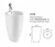 Import Hot sell bathroom ceramic one piece pedestal basin, wash basin with stand from China
