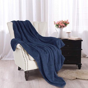 Hot Sell Jacquard Flannel Fleece Blanket Velvet Plush Large Heavy Throw Blanket