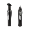 Hot selling 2 in 1 mens nose hair trimmer rechargeable carbon steel blade beard trimmer