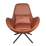 Hot Selling Armchair Office Luxury Pu Leisure Chair Living Room Furniture Metal Leg, Fiber Glass Modern Modular,revolving