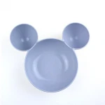 hot selling Children wheat fiber kids tableware sets 4 pcs bowl spoon fork And Chopstick