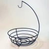 Hot selling kitchen living room home metal iron wire hanging fruit basket with banana holder