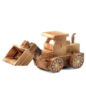 Hot-selling simulation artillery Wood crafts Carbonized wooden toy model for kids