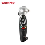 Hot Selling WORKPRO 8-in-1 Multitool for Emergencies Use Digital Tire Gauge, Flashlight, Glass Breaker, Belt Cutter