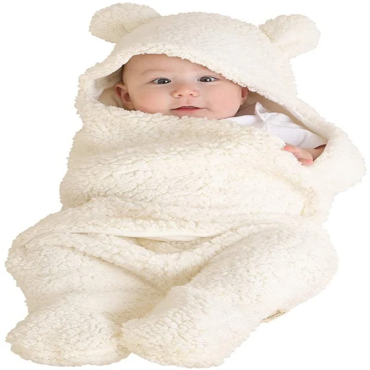 Hot Sleeping Newborn Plush Blankets Cotton Soft Infant Baby Sleeping Bags