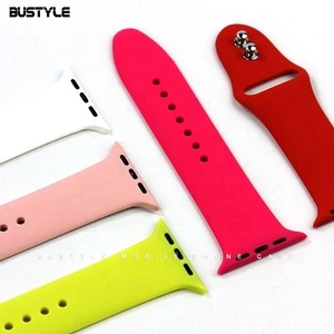 Hot Sport Mix Candy Colour Rubber Bracelet Silicone Smart Watch Wrist Band Strap For Apple Watch Band 42mm