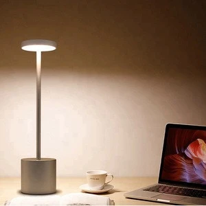Hotel Style Table Lamp LED Rechargeable Lamp Aluminum Wireless LED Dinner Table Lamp