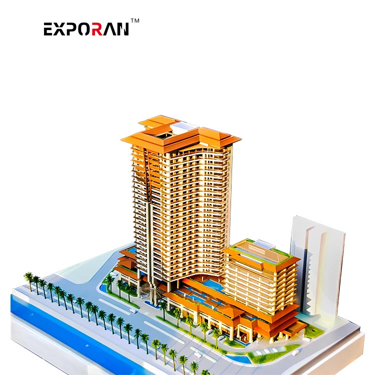 House model/Architectural maquette/ Miniature models with landscape tree, High Quality 3d building model,3d building model const