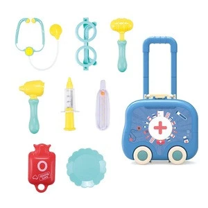 HUADA 2020 Children Pretend Play Game Girls Dressing Table Suitcase Toy Kids Doctor Set Toy