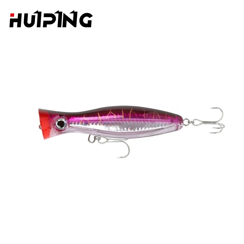 HUIPING 120mm 43g Floating Topwater Popper Bait Sea Pike Fishing Wobblers Lipless Lure P018