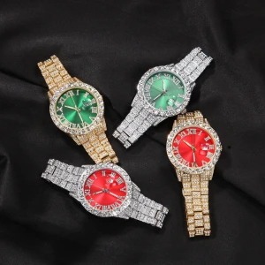 Iced Out luxury wristwatch diamond watch gold silver men watches hip hop with case jewelry gifts big dia watch suppliers