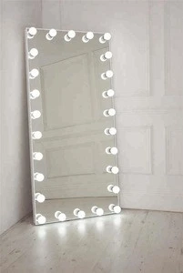 ilumay XXL LED hollywood luxurious frameless  full length vanity dressing mirror with 26 lighted led bulbs