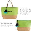 In Stock Wholesale Women Two Pieces Jute Tote Sets